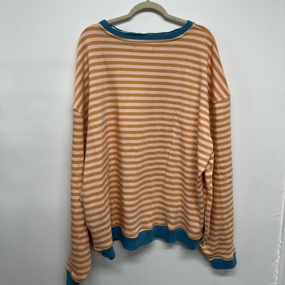 Free People Classic Striped Crewneck Latte Combo Medium*Retired (NEW $98) - Picture 8 of 8